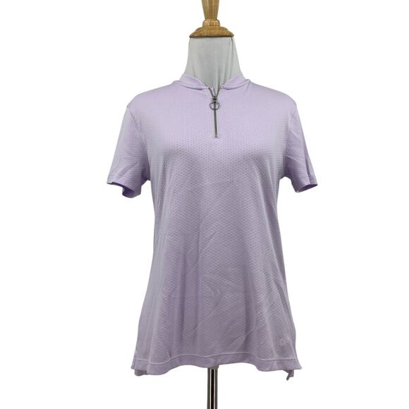 Nike Shirt Womens S Small Orchid Dry Fairway Blade Collar Mesh Lined Golf Polo - Picture 1 of 12